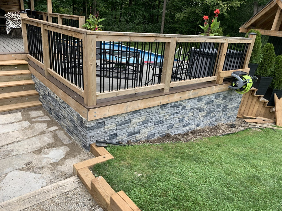 Faux Stone Deck Skirting